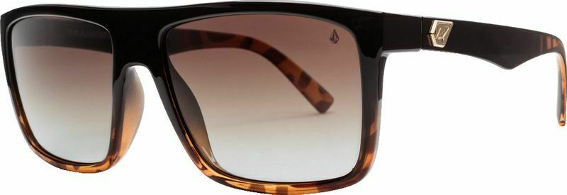 Volcom Franken Sunglass in Gloss Darkside with a Bronze Fade Polarized lens - M I L O S P O R T