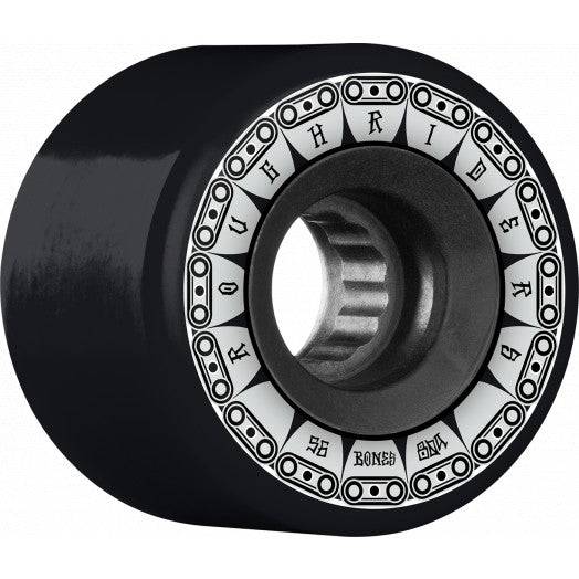 Bones Rough Riders Tank 56mm Skate Wheels in 80a All Terrain Formula Black - M I L O S P O R T