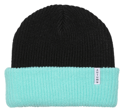 Autumn Blocked Youth Beanie In Black - M I L O S P O R T