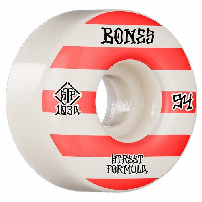 Bones Patterns V4 Wide 54mm Skate Wheels in the Street Tech Formula 103a Durometer - M I L O S P O R T