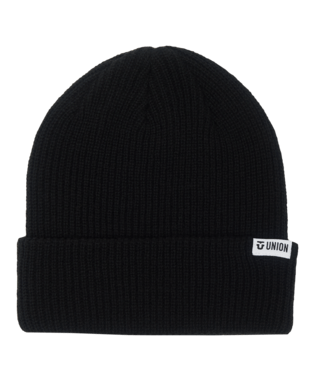 Union Low Cuff Beanie in Black - M I L O S P O R T