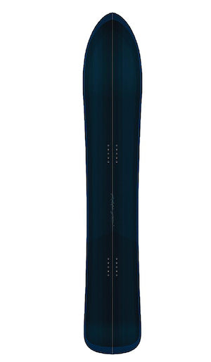 Gentemstick Slasher Flat Camber Snowboard 2023, snowy landscape with snowboard featuring bold graphics and flat camber design.