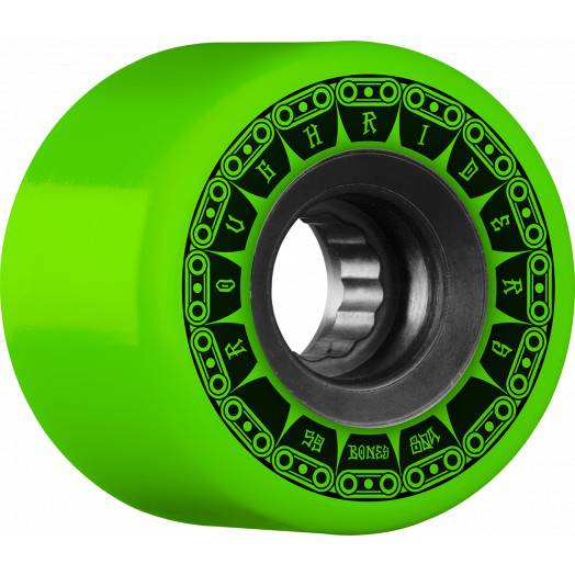 Bones Rough Riders Tank 59mm Skate Wheels in 80a All Terrain Formula Green - M I L O S P O R T