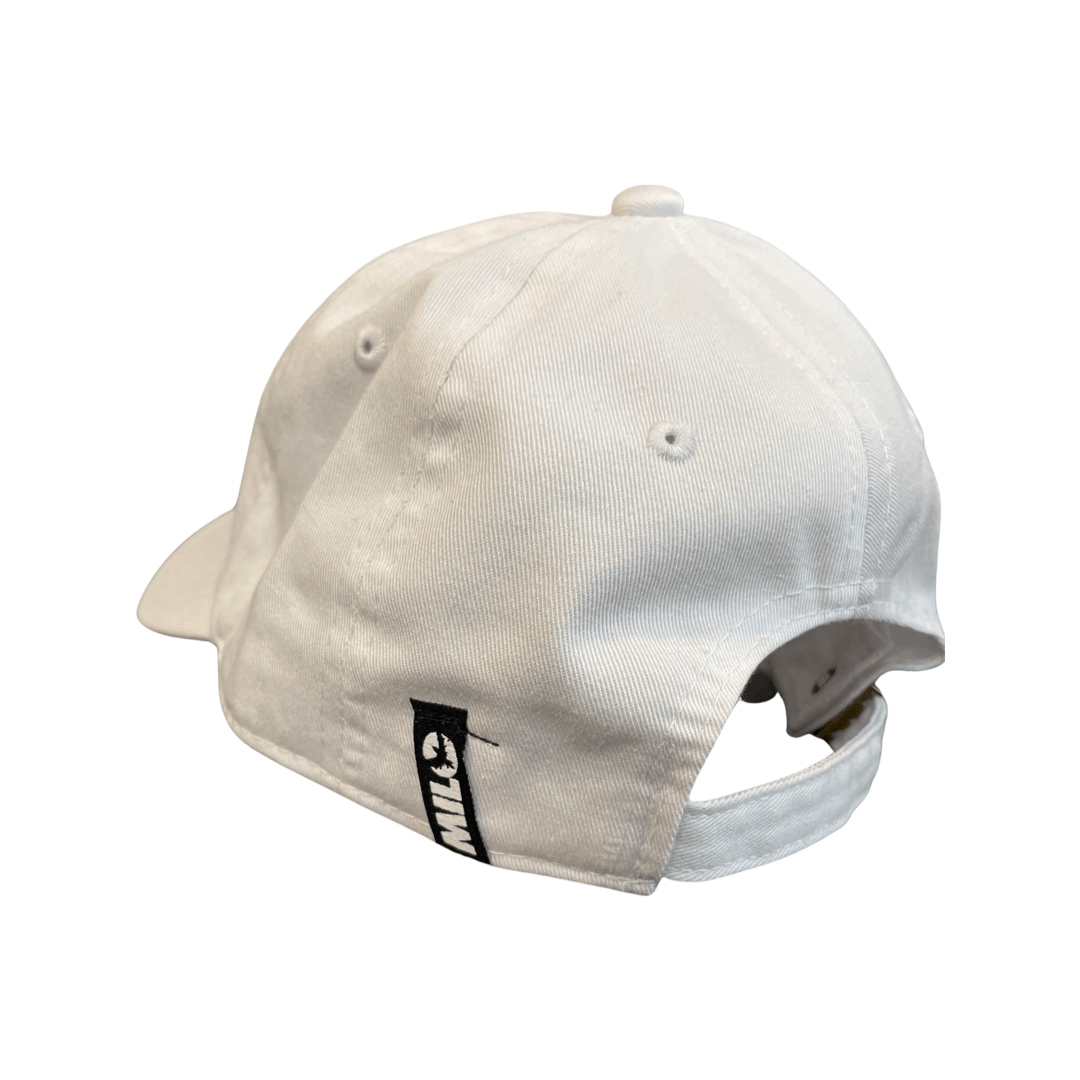 Milo Small Bird Dad Hat in White - M I L O S P O R T