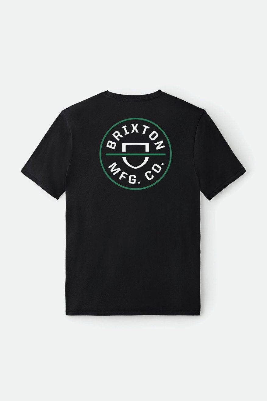 Brixton Crest Crossover Standard Tee in Black - M I L O S P O R T