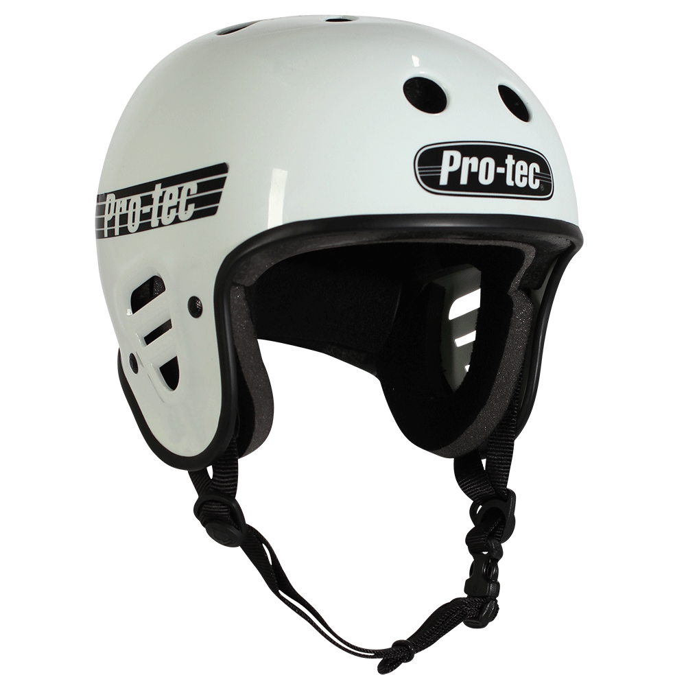 Pro-Tec Full Cut Skate Helmet in Gloss White - M I L O S P O R T