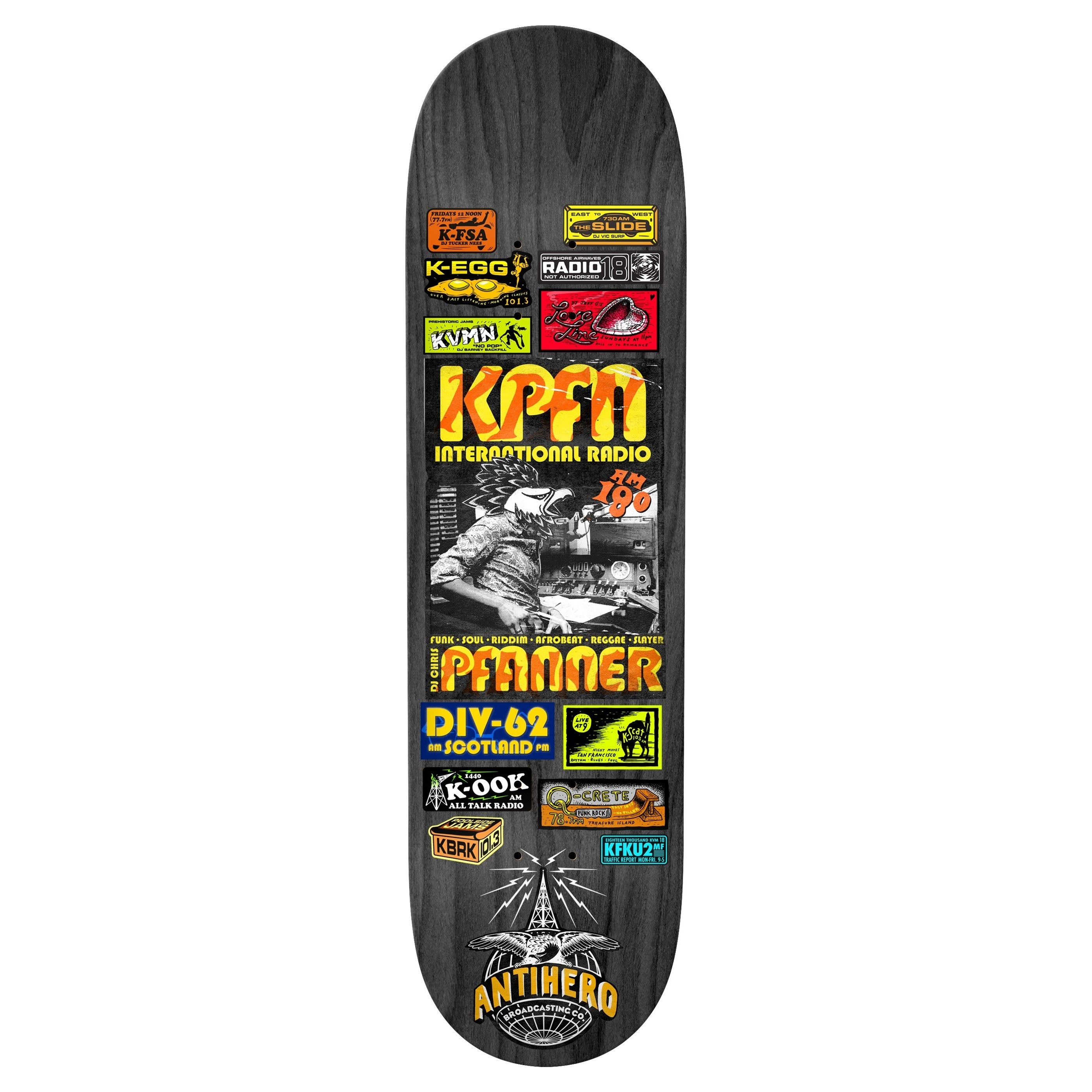 Antihero Pfanner Broadcasting Skateboard Deck - M I L O S P O R T