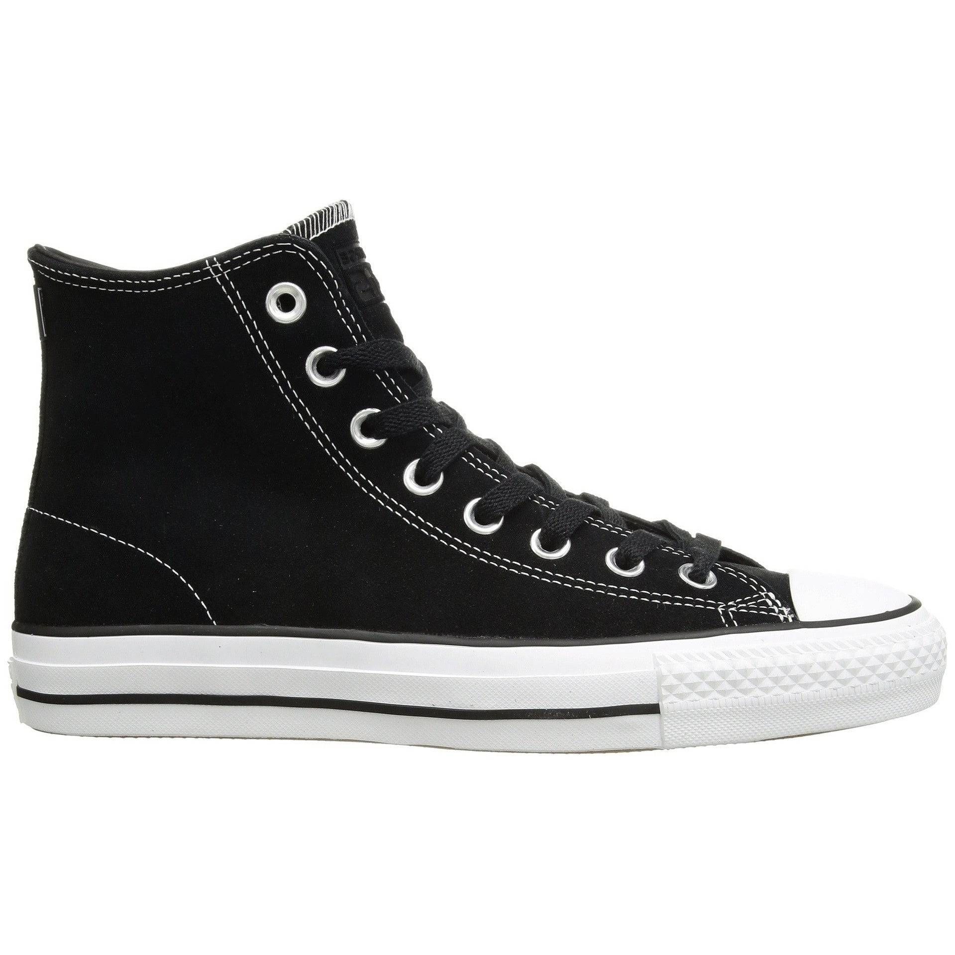 Converse CTAS Pro Hi Skate Shoe in Black Black White - M I L O S P O R T