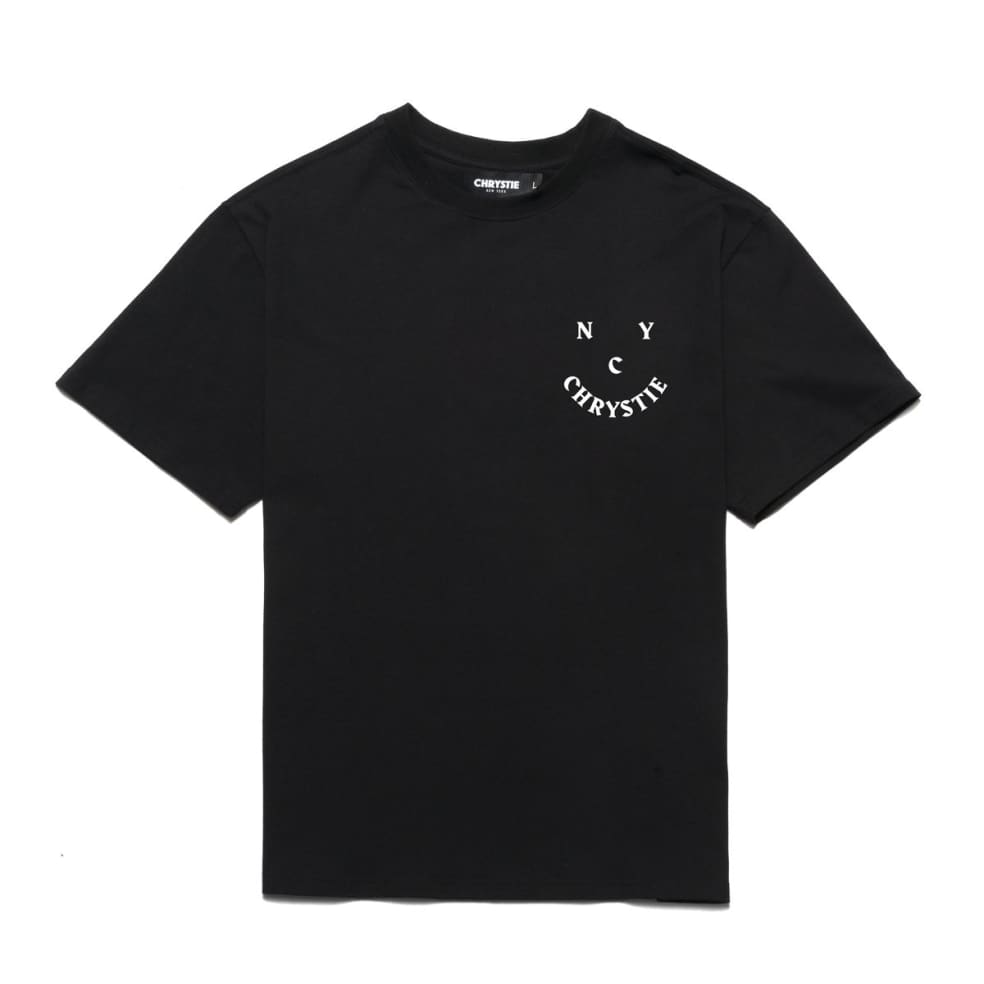 Chrystie NYC Smile Logo T Shirt in Black - M I L O S P O R T