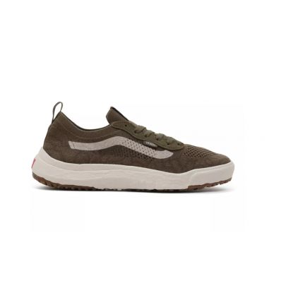 Vans Ultrarange VR3 shoes in dark olive color, featuring durable design and casual style for men and women.