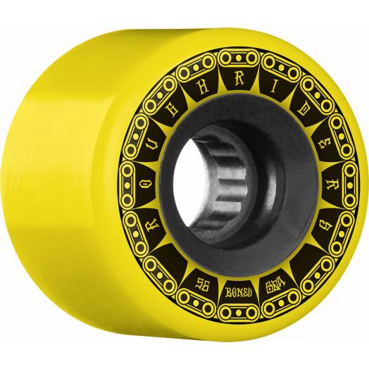 Bones Rough Riders Tank 59mm Skate Wheels in 80a All Terrain Formula Yellow - M I L O S P O R T