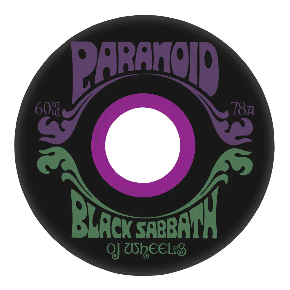 OJ Wheels 60mm Black Sabbath Paranoid Super Juice Black 78a