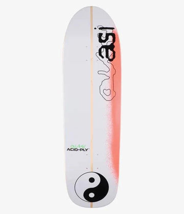 Quasi Surfa Red Shaped Skateboard Deck in 9