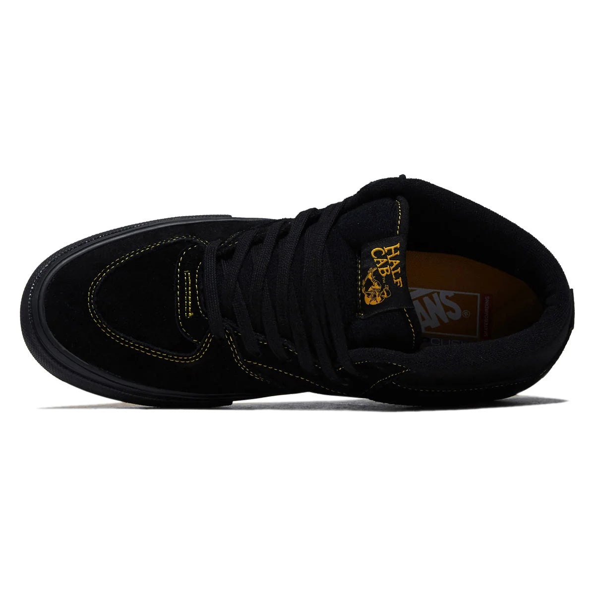 Vans Skate Half Cab Shoe in Black and Mustard