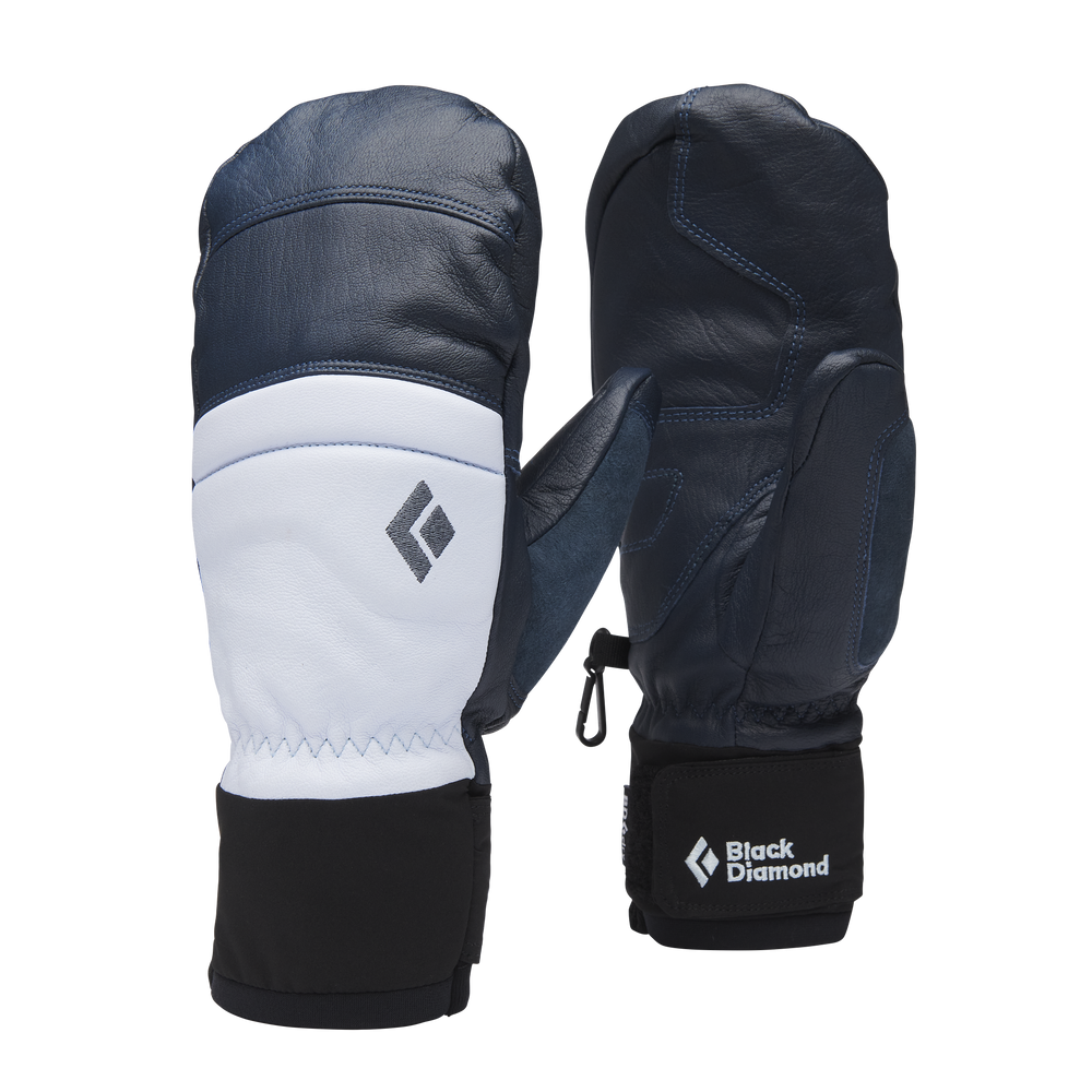 Black Diamond Womens Spark Mitts in Charcoal And Belay Blue 2024 - M I L O S P O R T
