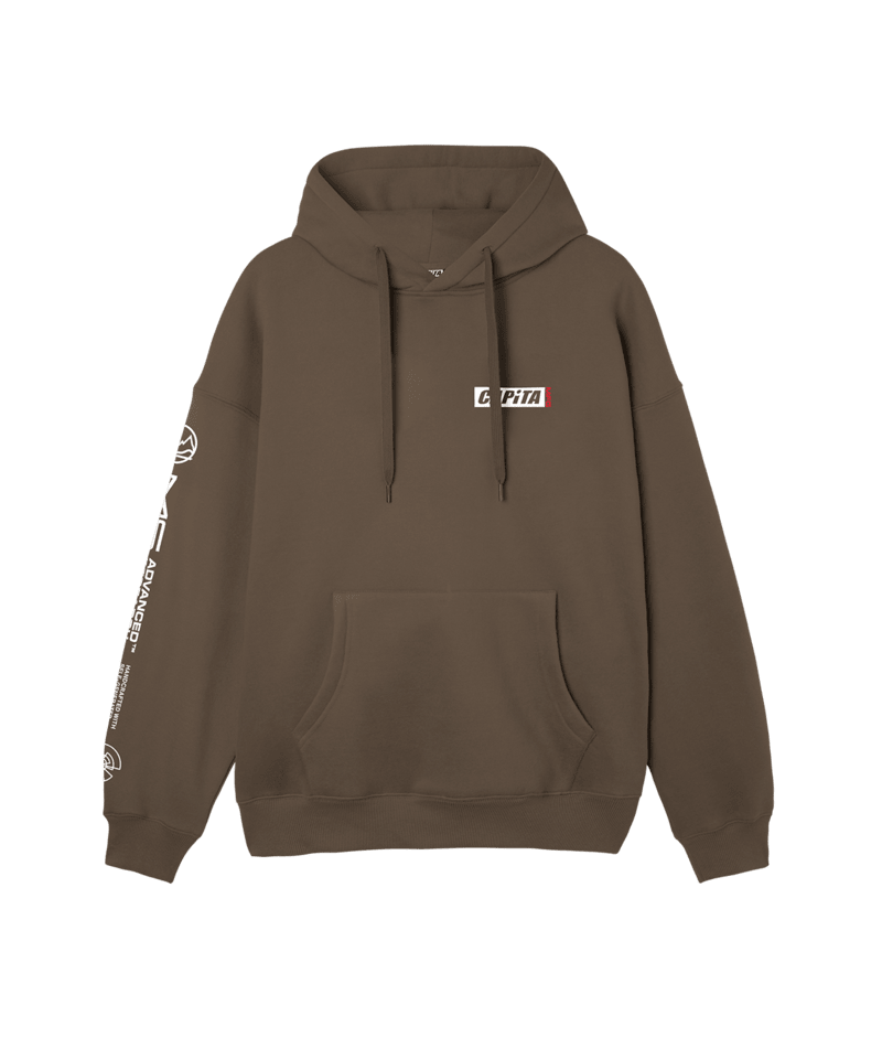 Capita Advanced Hoodie Sweatshirt 2027 snowboarding jacket, navy color, with insulated design and adjustable hood for winter sports.