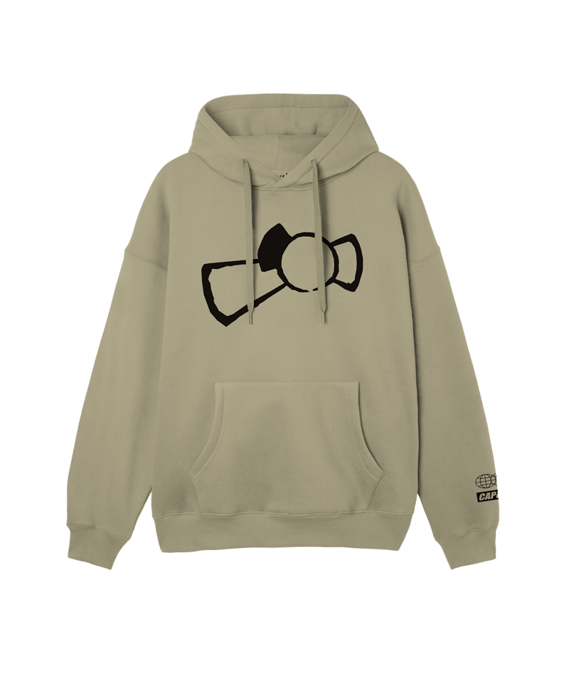Capita Metaphor hoodie sweatshirt in snow color with front logo, casual fit, perfect for winter wear and snowboarding style.