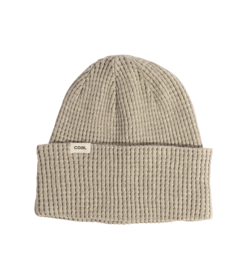 Coal Crossover Beanie in gray, unisex knit hat with a folded cuff, suitable for men and women.