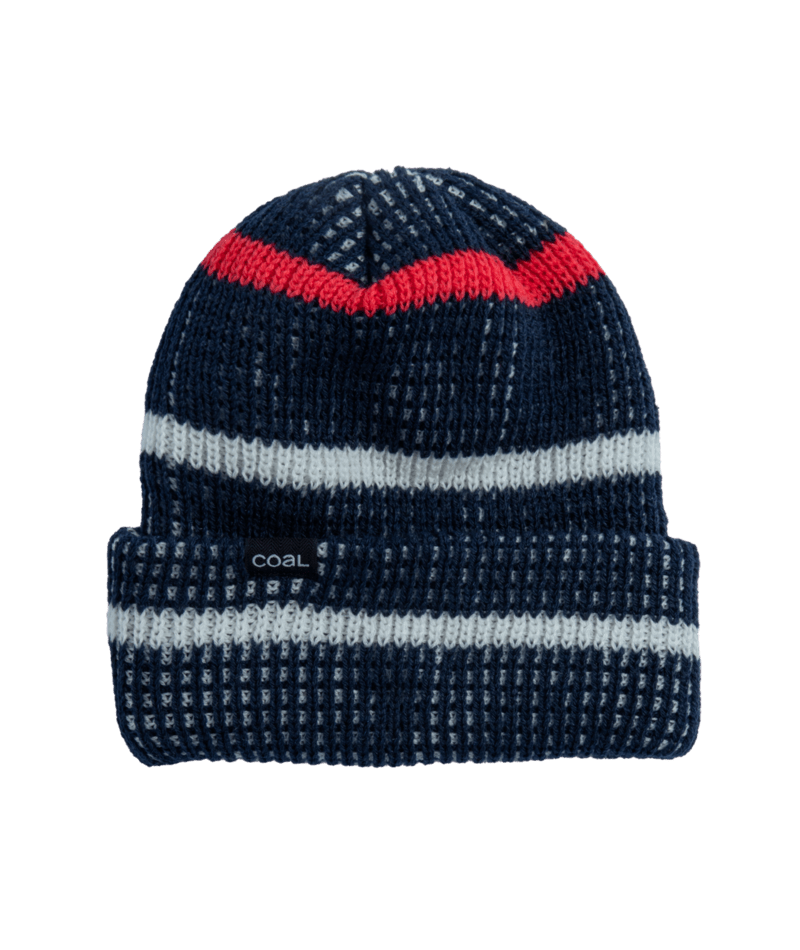 Coal Vista Beanie in Navy and Red - M I L O S P O R T