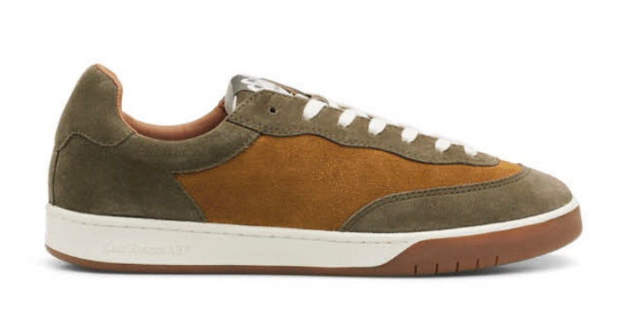 Last Resort CM001 LO Suede Shoe in New Olive Golden Brown and White Gum - M I L O S P O R T