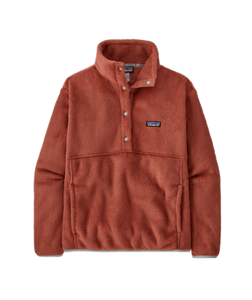 Patagonia Womens Re Tool Half Snap Fleece Pullover 2024 in Burl Red