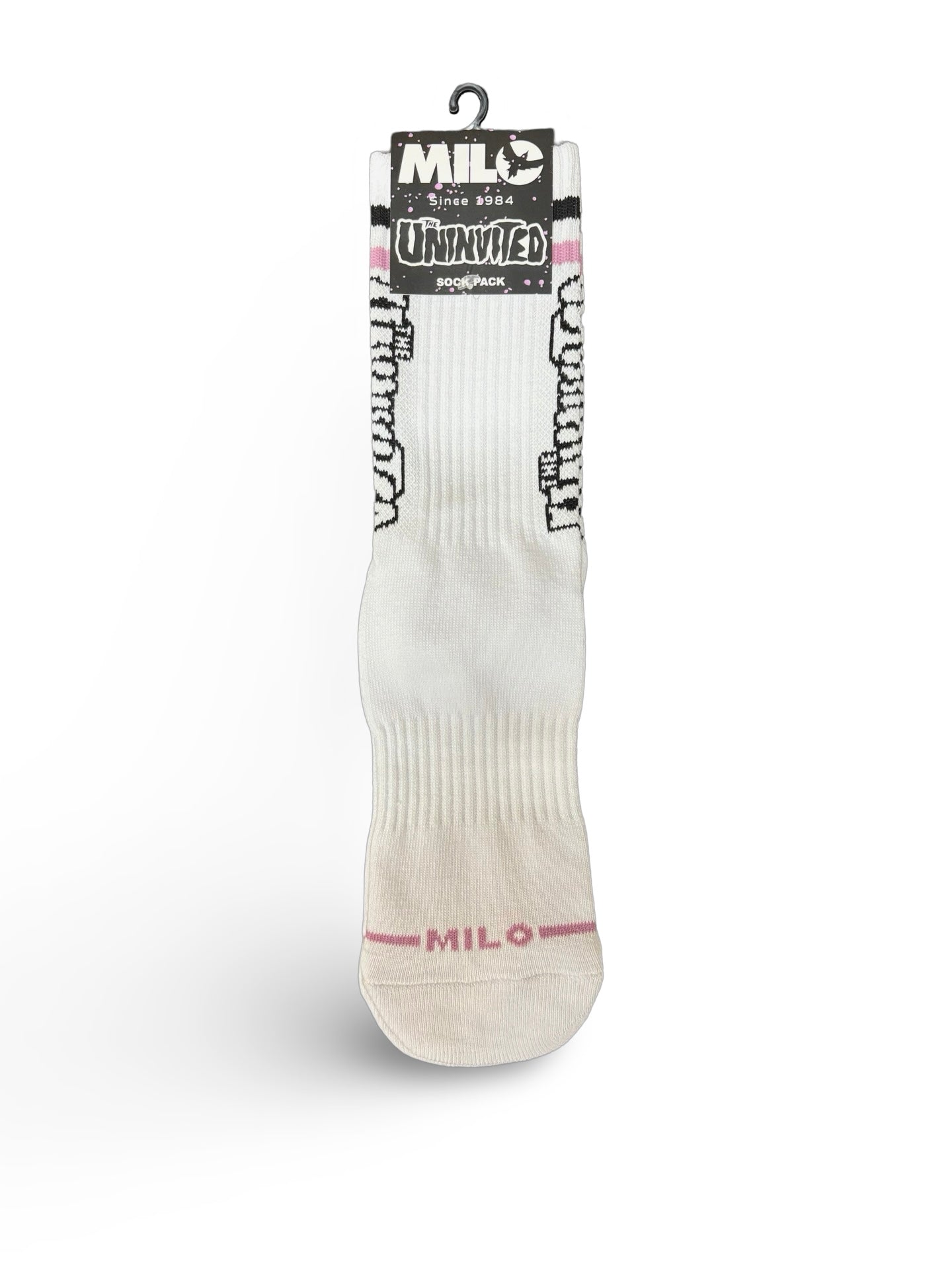 Milosport x Uninvited Sock in White