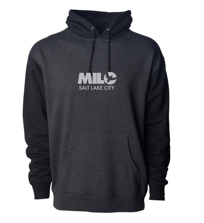 Milosport Club Hooded Sweatshirt in Two Tone Black and Grey - M I L O S P O R T