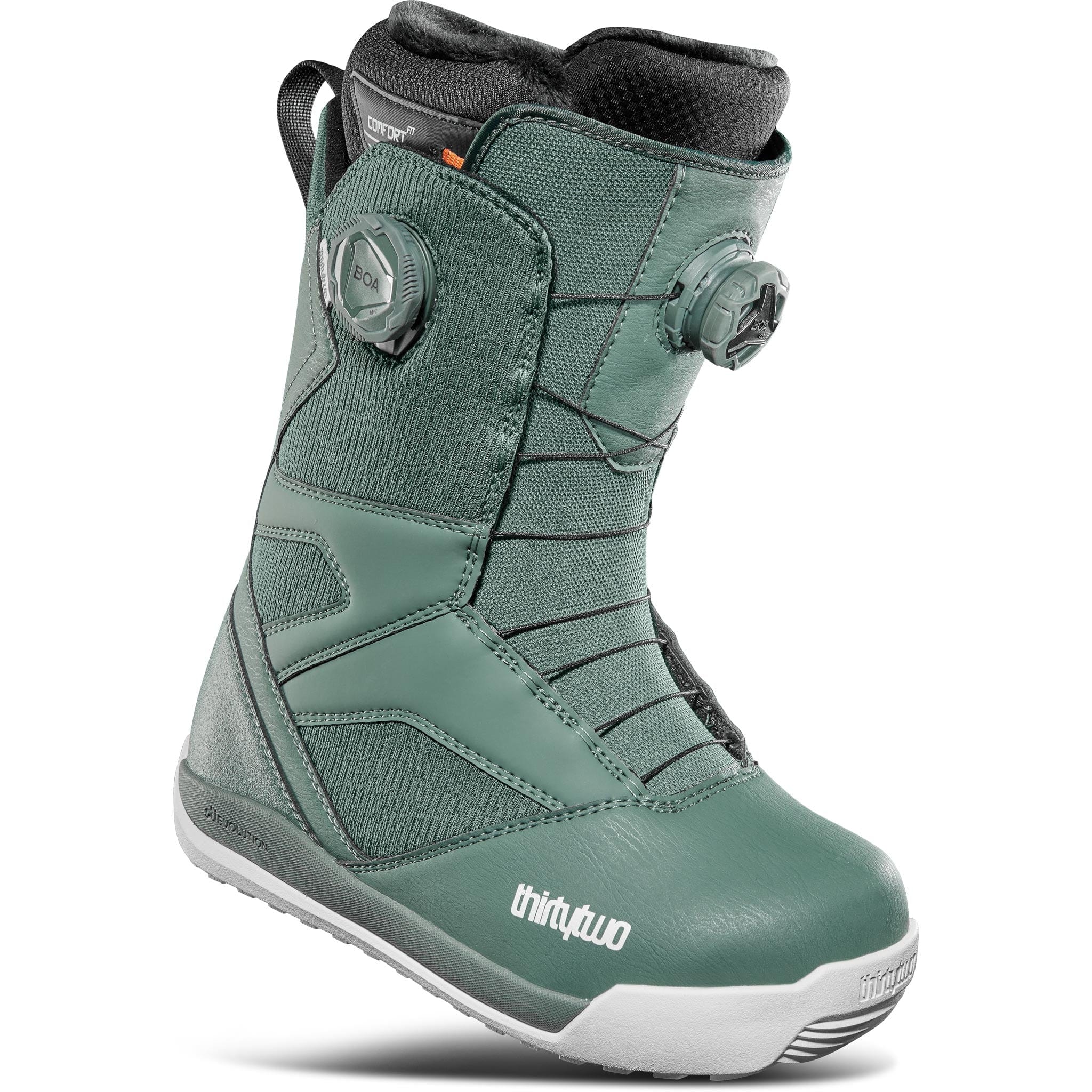 Thirty Two (32) Womens STW Double Boa Snowboard Boot in Green 2025 - M I L O S P O R T