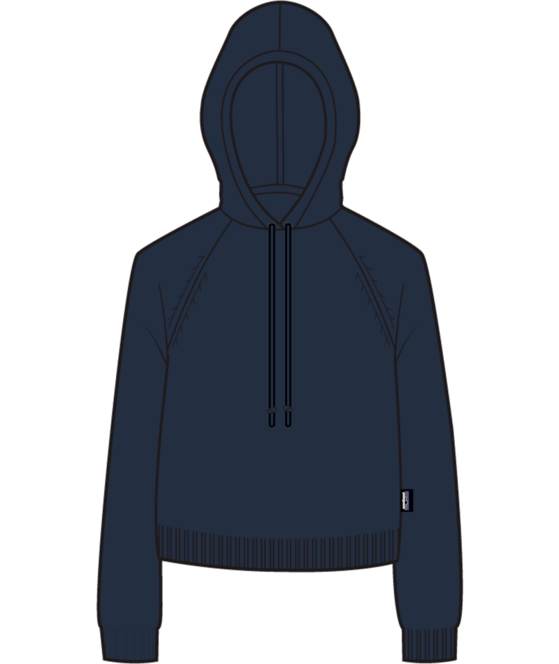 Patagonia Womens Recycled Wool Blend Hooded Pullover Sweater 2024 in Smolder Blue - M I L O S P O R T