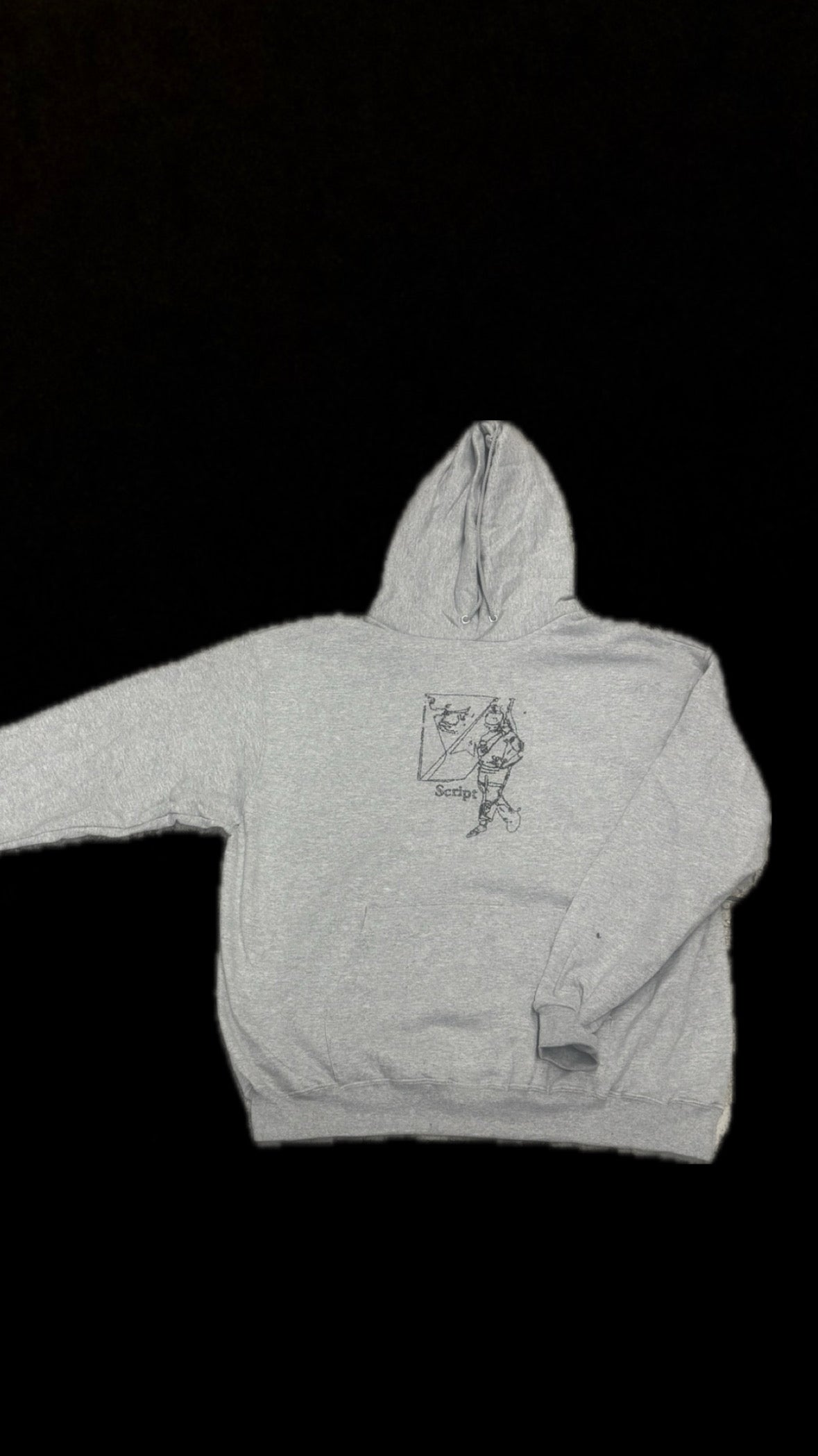 Script Pixel Gray Hoodie - M I L O S P O R T