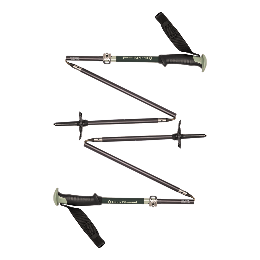 Black Diamond Compactor Ski Poles in Black 2024