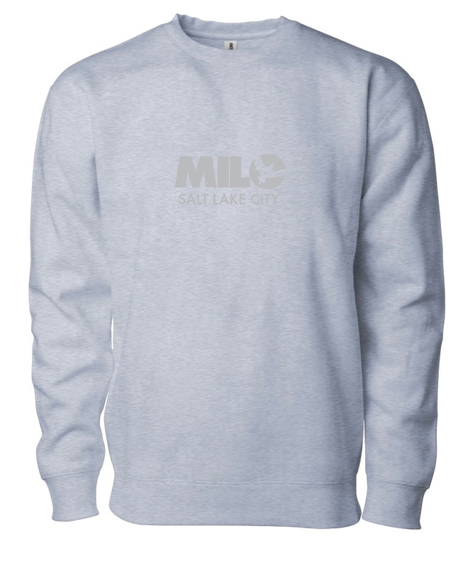 Milosport Club Crew Sweatshirt in Grey and Grey - M I L O S P O R T