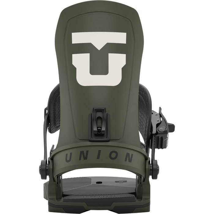Union Force snowboard bindings 2026 with black and silver design, adjustable straps, and high-performance features for snowboarding.