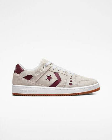 Converse AS-1 Pro Ox Skate Shoe in Egret/Dark Burgundy