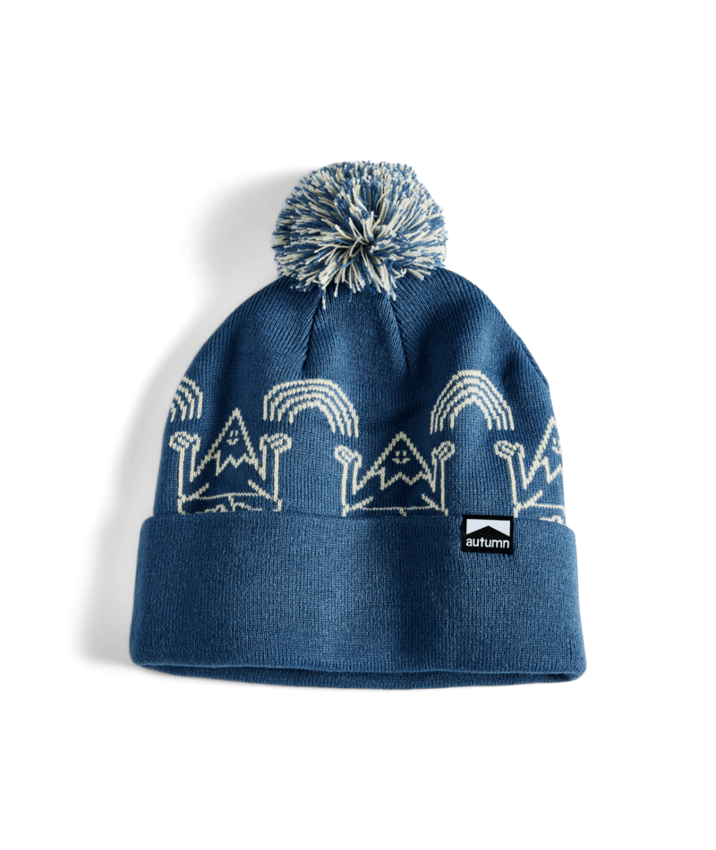 Autumn Surplus Mindful Mtn Pom Beanie in Dutch Blue 2025 - M I L O S P O R T