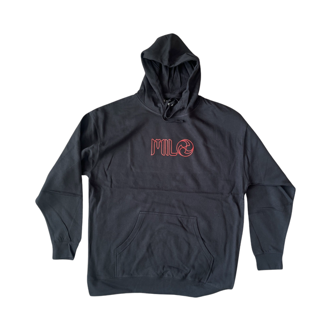 Milosport x Ronin Heavyweight Hoodie in Black and Red - M I L O S P O R T
