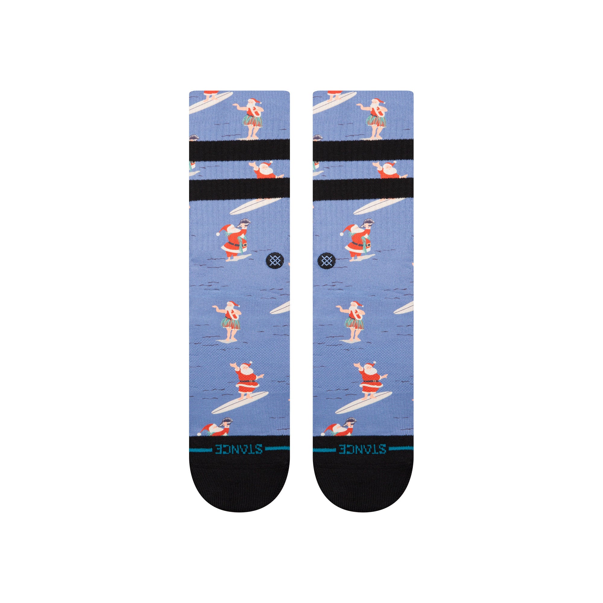 Stance Surfing Santa Crew Socks in Blue - M I L O S P O R T