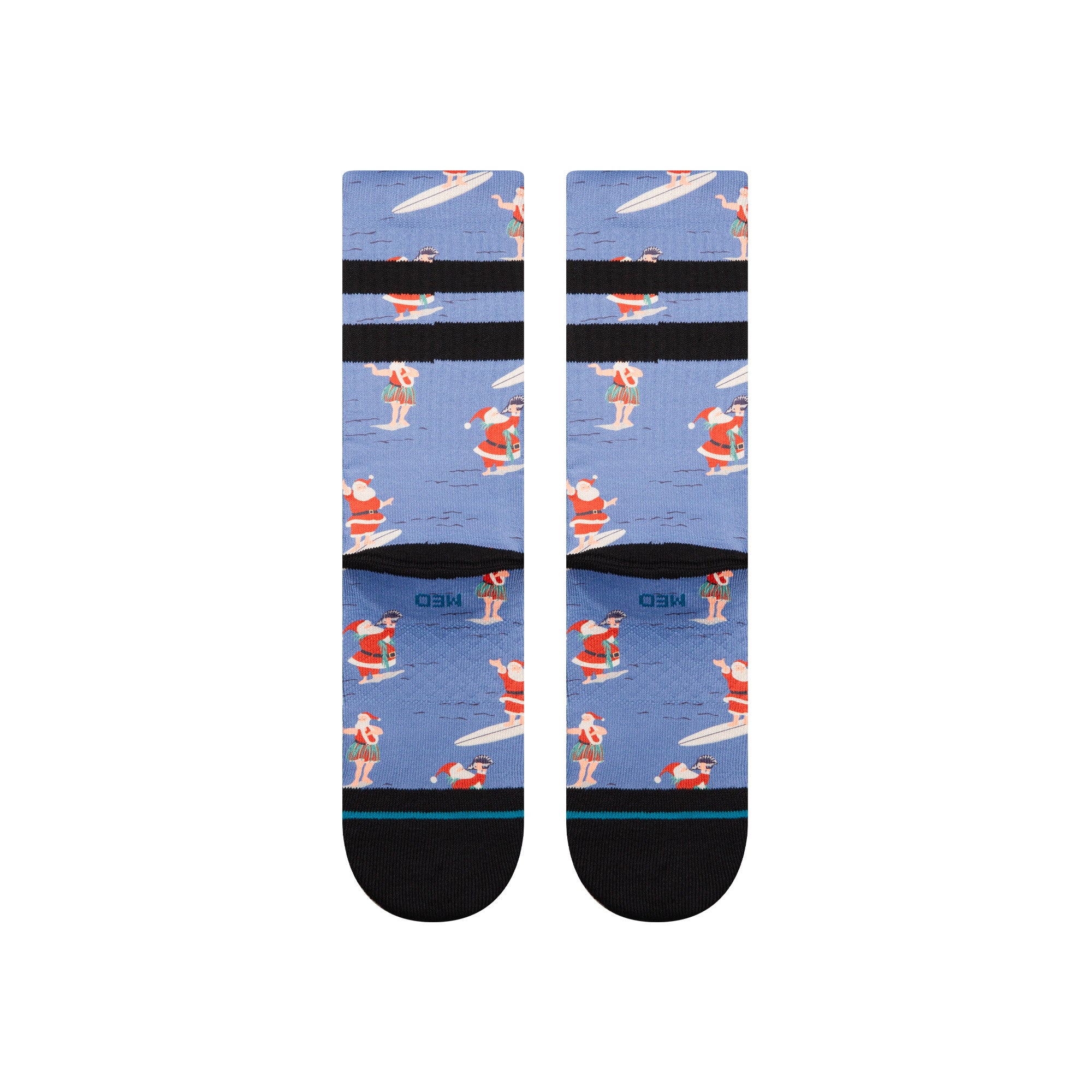 Stance Surfing Santa Crew Socks in Blue - M I L O S P O R T