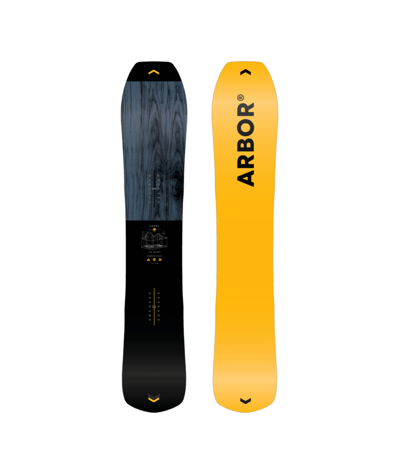 Arbor Carbon Coda snowboard for winter snowboarding, featuring a sleek design and durable construction, ideal for all-mountain riding.