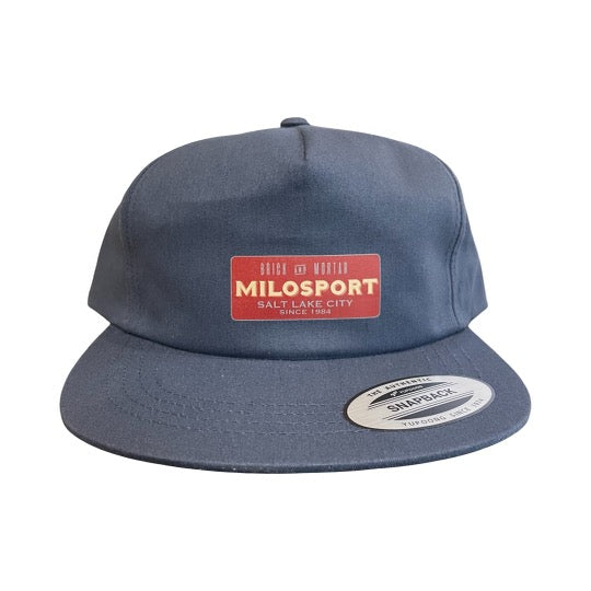 Milosport Brick and Mortar Snapback Hat in Navy - M I L O S P O R T