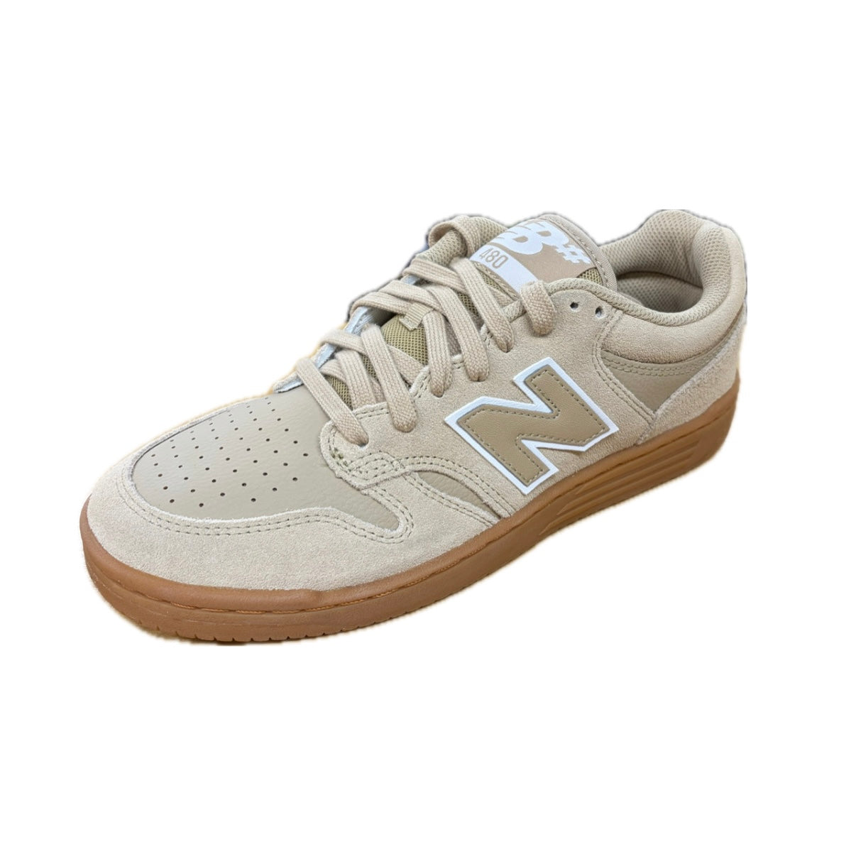 New Balance Numeric 480 in Beige and White