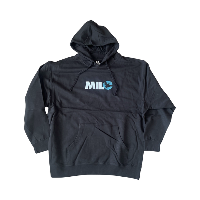 Milosport Club Hooded Sweatshirt in Black and Teal - M I L O S P O R T