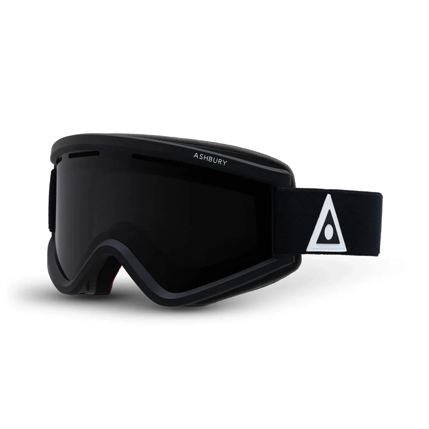 Ashbury Blackbird Snow Goggle with a Black Triangle Frame and a Dark Smoke Lens and a Spare Yellow Lens 2025 - M I L O S P O R T