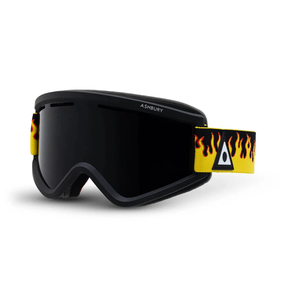 Ashbury Blackbird Snow Goggle with a Yellow Flame Frame and a Dark Smoke Lens and a Spare Yellow Lens 2025 - M I L O S P O R T