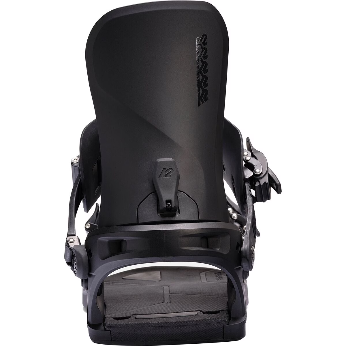 K2 Program snowboarding bindings for snowboard, featuring adjustable straps and durable construction, designed for all-mountain riding.
