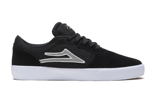 Lakai Cardiff Skate Shoe in Black and Grey Suede