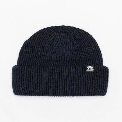 Autumn Cord Double Roll Beanie in Navy 2024 - M I L O S P O R T