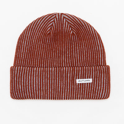 Autumn Cord Beanie in Rust 2024