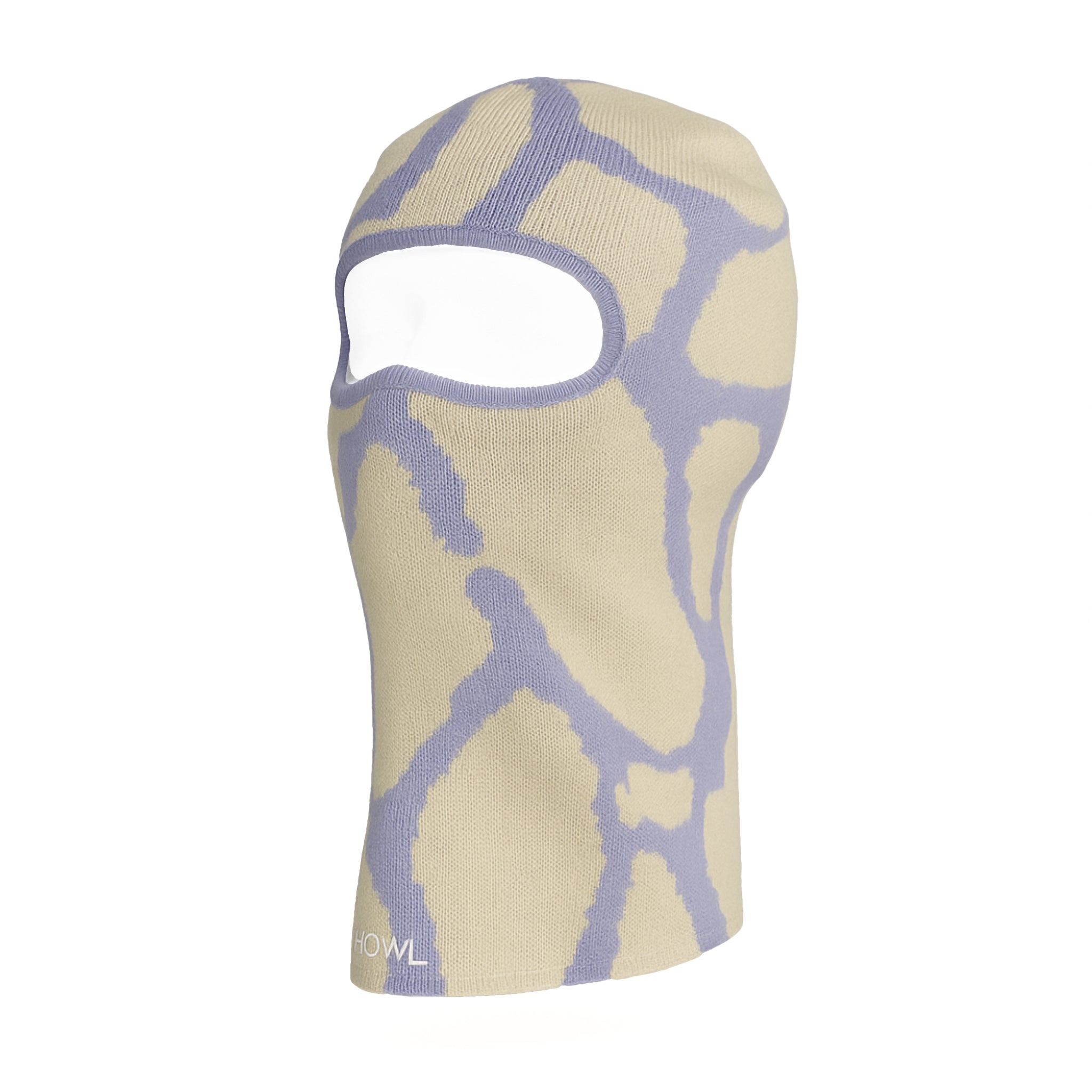 Canopy white and blue Howl Arcade facemask for men and women, featuring a stylish canopy design for comfortable wear
