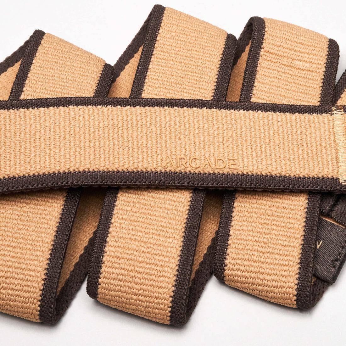 Arcade Carto Slim Belt in Sand and Medium Brown - M I L O S P O R T